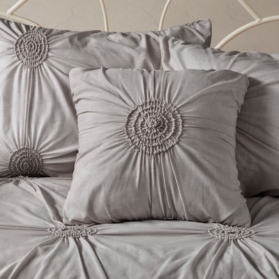 Dark Gray Reversible 6-Piece Daybed Cover Set with Tufted Detailing
