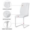 SAINTCY Set of 6 Modern Upholstered Dining Chairs - Faux Leather Padded Seats with Metal Legs for Kitchen, Dining & Living Room - 3 of 4