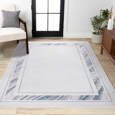 JONATHAN Y Athens Classic Border Marble Pattern High-Low Area Rug