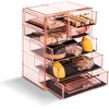 Sorbus Acrylic Makeup Organizer Case - Big Clear Makeup Organizer for Vanity, Bathroom, College Dorm, Closet, Desk - 3 of 4