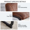 Dining Chairs Set Of 2, Modern Upholstered Dining Chair With Metal Legs, Upholstered Dining Chairs Set, Black+Brown - 4 of 4