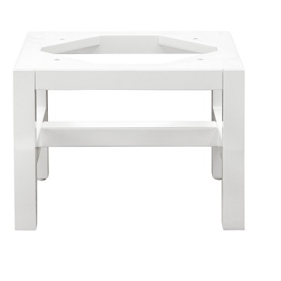James Martin Signature Vanities Addison 12"  Wooden Stand for Petite Tower Hutch, Glossy White