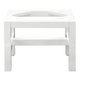 James Martin Signature Vanities Addison 12"  Wooden Stand for Petite Tower Hutch, Glossy White - 1 of 2