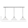 Toltec Lighting Stem 3 - Light Chandelier in  Brushed Nickel with 16" Italian Bubble Shade - 2 of 2