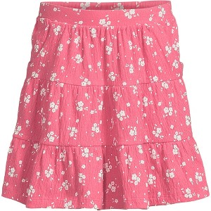 Lands' End Kids Knit Gauze Tiered Skirt - 1 of 3
