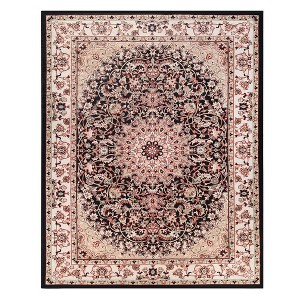 Traditional Floral Medallion Border Washable Indoor Area Rug by Blue Nile Mills - 1 of 4