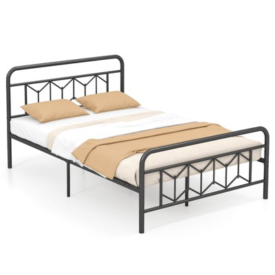 Infans Full Size Bed Frame Mattress Foundation w/ Headboard 12.5" Under-bed Storage