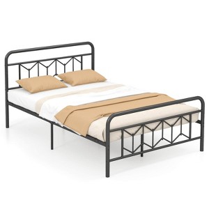 Infans Full Size Bed Frame Mattress Foundation w/ Headboard 12.5" Under-bed Storage - 1 of 4