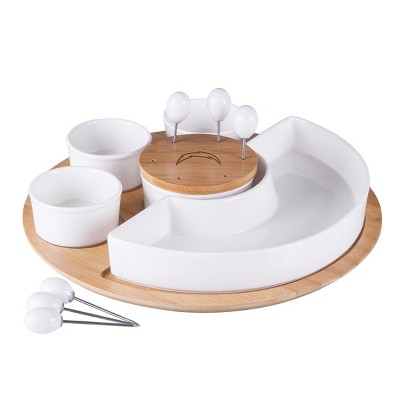 NFL Los Angeles Chargers Bamboo Symphony Appetizer Serving Set