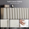 Yaheetech Fabric Upholstered Bed Frame with Wing Side & Wood Slat Support - 4 of 4