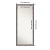 28" x 64" Pinstripe Plank Framed Full Length Floor/Leaner Mirror Gray - Amanti Art - image 4 of 4