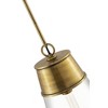 Wentworth 1-Light Pendant - Modern Glass Shade with Brushed Nickel Accents, Dimmable - 3 of 4