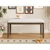 NicBex Upholstered Bench,Dining Bench with Padded Seat,Modern Ottoman for Living Room,Entryway,Kitchen - 2 of 4