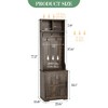 77" Coat Rack Freestanding, Entryway Hall Tree with Shoe Storage, 5 Hooks, 2 Open Cubbies & Shoe Cabinet - 2 of 4