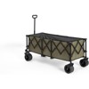 RISOKEYS Extra Long 300L Collapsible Wagon Cart with All-Terrain Wheels,220LB Capacity - Heavy Duty Foldable Utility Cart for Camping,Beach - 2 of 4