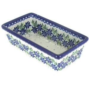 Blue Rose Polish Pottery 394 Vena Small Loaf Baker - 1 of 1