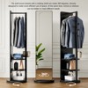 ALEXOUN Full-Length Mirror with Hangers - Rubberwood Design, 360° Swivel - Easy Dressing & Organizing for Bedroom Living Room Office - 4 of 4