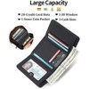 FATMOON Small Wallets for Women - Faux Leather RFID Blocking Card Holder with 20 Slots,ID Window & Zippered Pocket for Everyday Use,Travel - 3 of 4