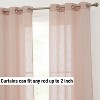 HLC.ME Emily Faux Linen Semi Sheer Light Filtering Grommet Lightweight Window Curtains Drapery Panels, Set of 2 - 3 of 4