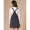 INSPIRE CHIC Women's Adjustable Strap Pinafore Bib Corduroy Overalls Floral Dress - 4 of 4