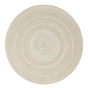 Wrapables 15" Woven Round Placemats (Set of 6), Beige - 1 of 4