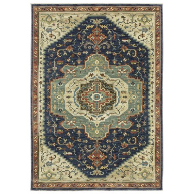 Oriental Weavers Francesca FR09F Blue / Multi Indoor Area Rug - 2' x 3'