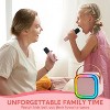 Mini Karaoke Machine with 2 Wireless Microphones for Kids and Adults, Bluetooth Speaker Toys, Christmas Girls Gift for Ages 3+ Years Old, Pink - 2 of 4