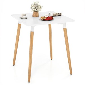 Resenkos Kitchen Table, Dining Table,Square Dining Table with Adjustable Foot Pads for Dining Room Kitchen-White - 1 of 4