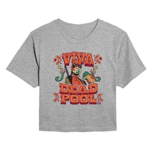 Women's - Marvel - Viva Deadpool Cropped Graphic T-Shirt - 1 of 4