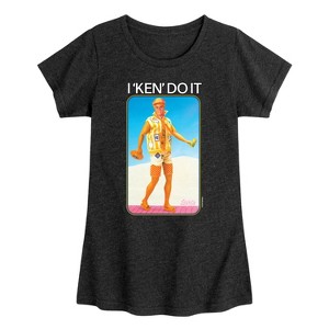 Girls' - Barbie - I Ken Do It Fitted Short Sleeve Graphic T-Shirt - 1 of 4