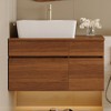 KWPZQEB 31" Modern Bathroom Vanity with Ceramic Basin, Floating Vanity Sink Cabinet with 2 Drawer & 2 Stroge Cabinet, Freestanding Cabinet - 2 of 4