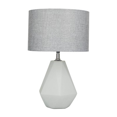 22" x 14" Modern Ceramic Table Lamp Gray - Olivia & May