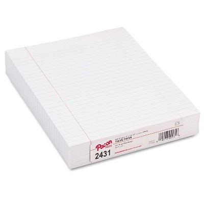 Pacon Composition Paper With Red Rule 16 lbs. 8 x 10-1/2 White 500 Sheets/Pack 2431