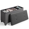 Nestl Storage Ottoman Bench with Storage Bins, Rectangular Storage Bench - 2 of 4