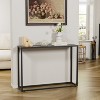 Racxily Narrow Console Table, Industrial Farmhouse Foyer Table for Entrance & Living Room, Brown/Black - 3 of 4