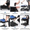 Folding Shopping Cart with Wheels, 2-Tier Collapsible Service Cart, 200LBS High-Capacity Storage Outdoor Wagon for Groceries, Hand Truck Blue - 3 of 4
