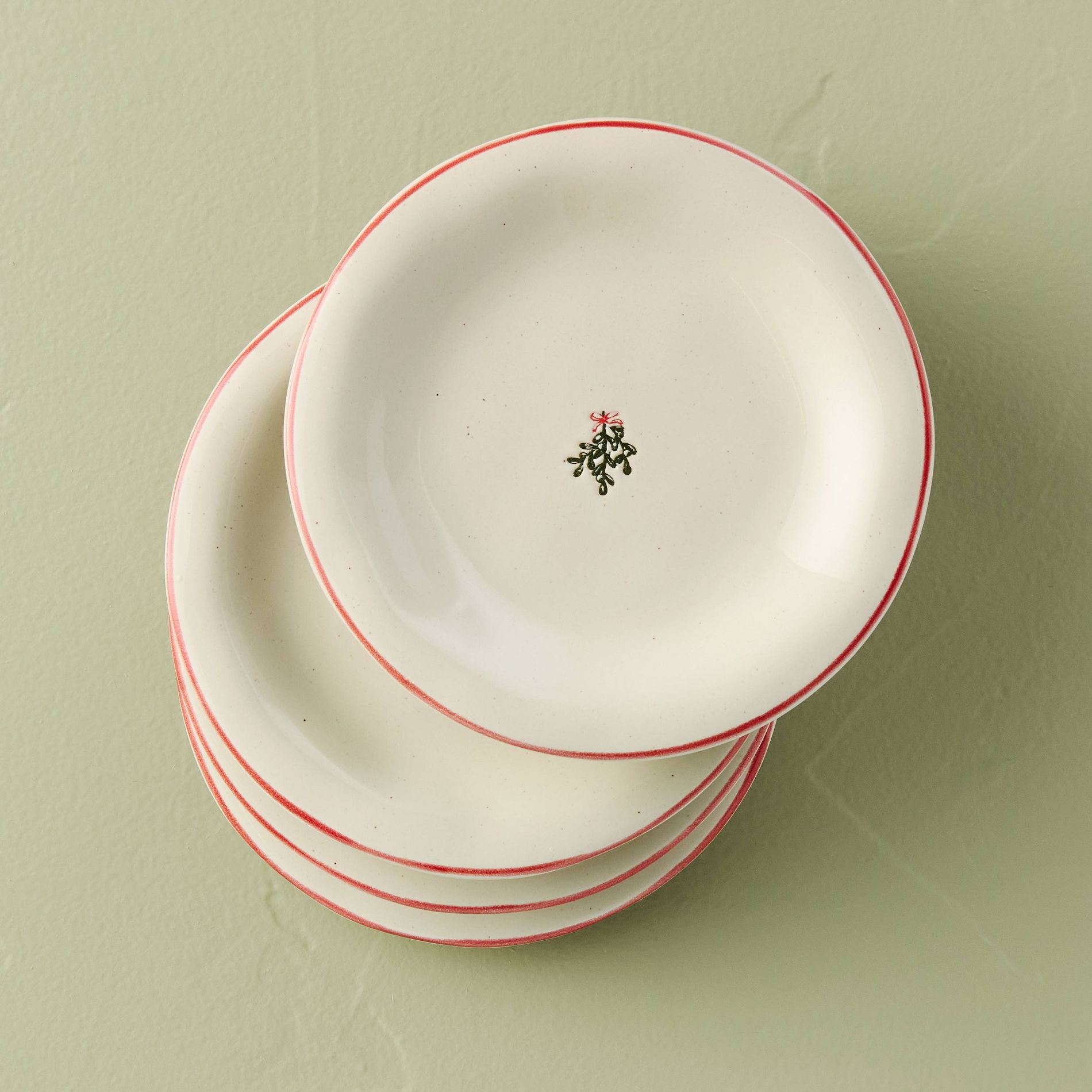 4ct Ceramic Holly Appetizer Plates - Hearth & Hand™ with Magnolia