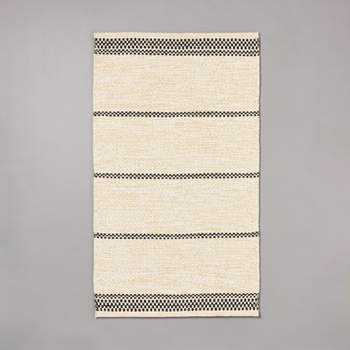 30"x50" Checkered Stripe Indoor/Outdoor Handmade Accent Rug - Hearth & Hand™ with Magnolia