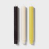 6pk Taper Candle Set Black White and Yellow - Room Essentials™ - 3 of 3