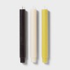 6pk Taper Candle Set Black White and Yellow - Room Essentials™ - image 3 of 3