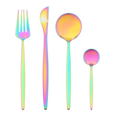 REGALWOVEN Stainless Steel Mirror Polished Serving Sets 24 Pcs 1 Set