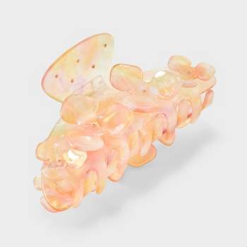 Marbled Flower Claw Hair Clip - Wild Fable™ Pink/Orange