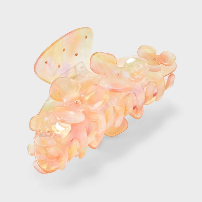 Marbled Flower Claw Hair Clip - Wild Fable&#8482; Pink/Orange, 1 of 3