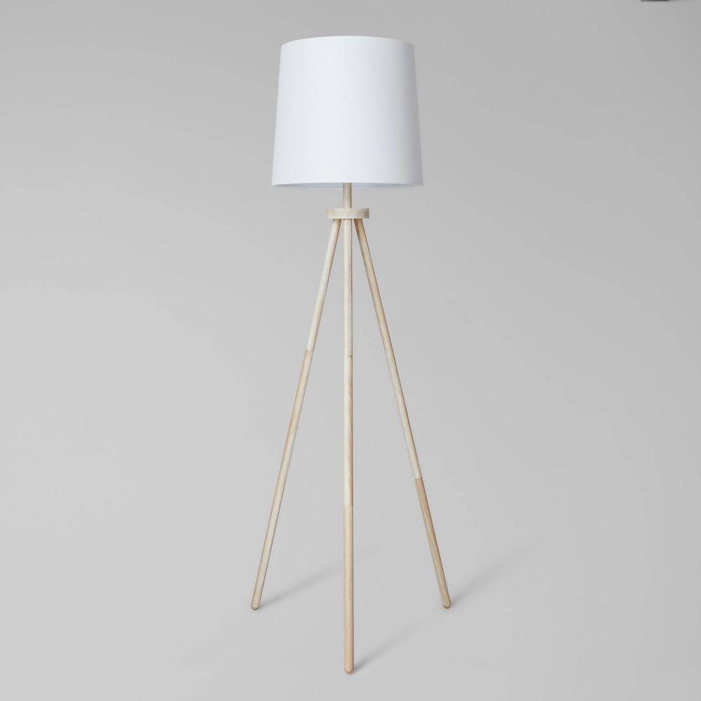 Tripod Floor Lamp Natural - Pillowfort; SHADE IS BENT 
