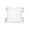 20" x 20" Matilda Light Blue Handwoven Striped Outdoor Accent Pillow w/ Tassels - 4 of 4