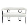 CAVINAS Modern Loveseat Sofa, Chenille Fabric 2 Seater Sofa Couch with Arms and Metal Legs, for Small Space - 3 of 4