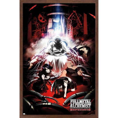 Trends International Fullmetal Alchemist: Brotherhood - Key Art 3 Framed  Wall Poster Prints Black Framed Version 14.725 x 22.375