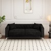 Modern Sofa, 83in Upholstered Velvet Triple Couch, with 2 Pillows, Mid-Century Sofa, Easy Assembly, Sofa Couch for Living Room, Bedroom, Apartment - 3 of 4