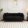 Modern Sofa, 83in Upholstered Velvet Triple Couch, with 2 Pillows, Mid-Century Sofa, Easy Assembly, Sofa Couch for Living Room, Bedroom, Apartment - image 3 of 4