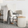 Lavish Home Storage Ottoman with Wood Top, Cream - 3 of 4